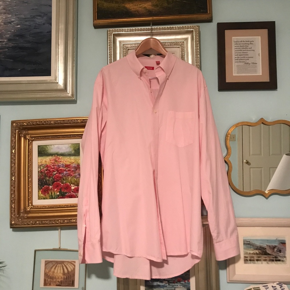 Izod pink men's dress shirt